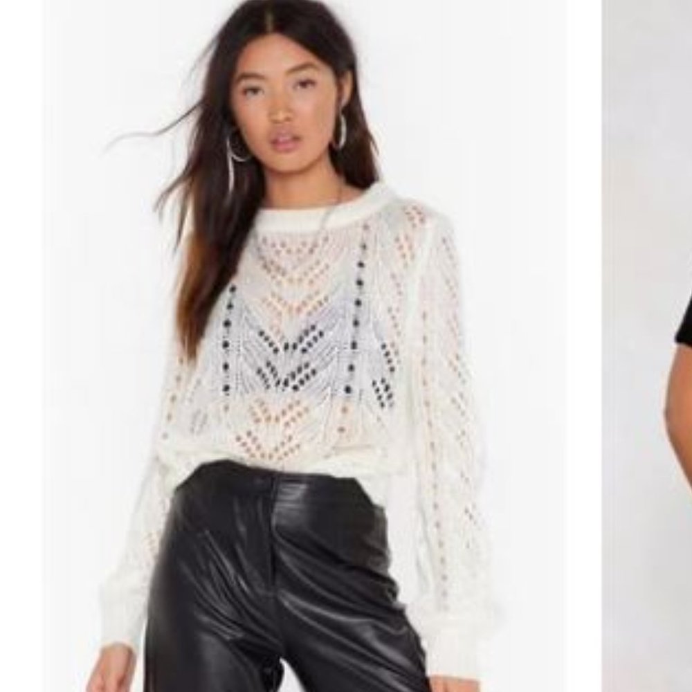 Nasty Gal Open Back Knit - Size Small